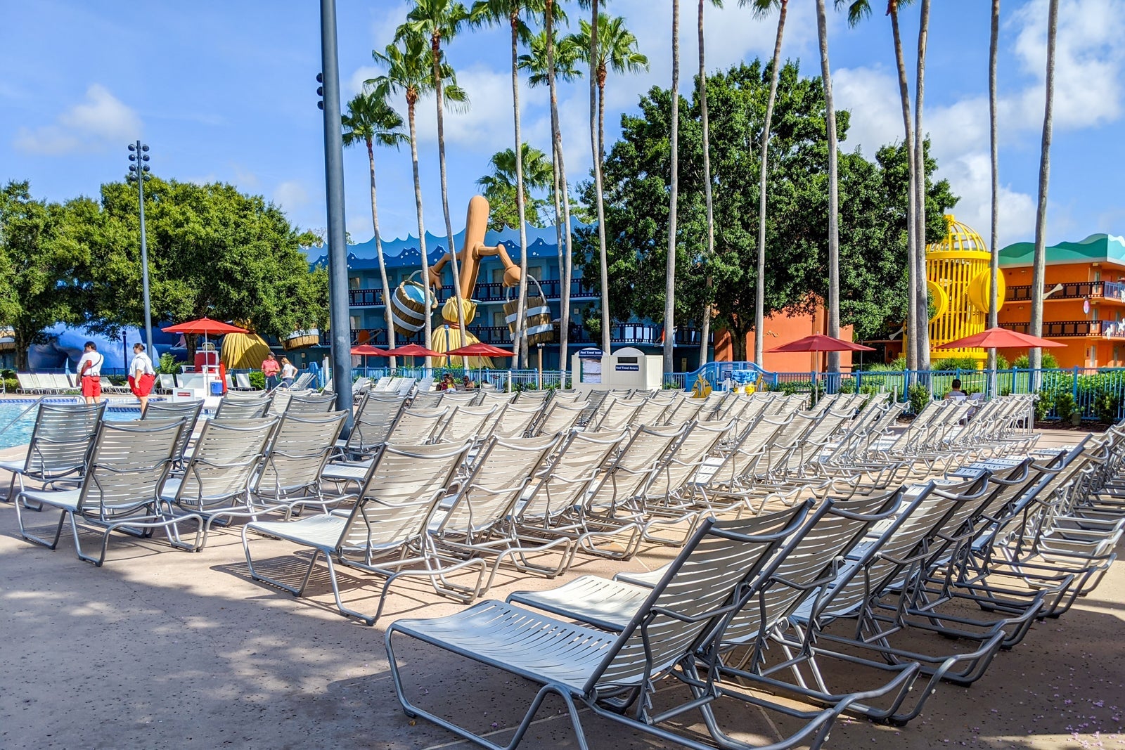 Pool seating at Disney's All-Star Movies Resort