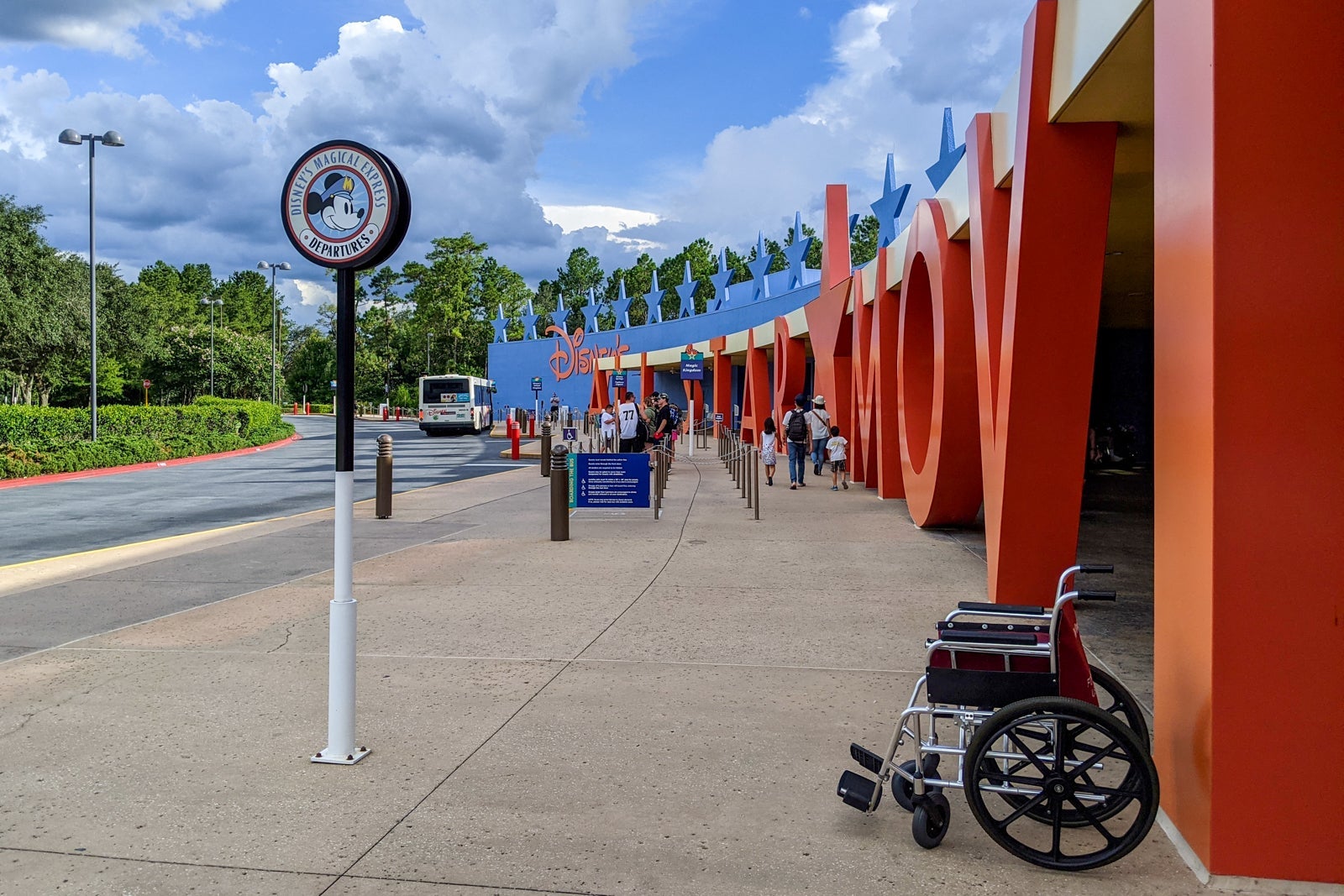 Pick up area for Disney World's Magical Express bus