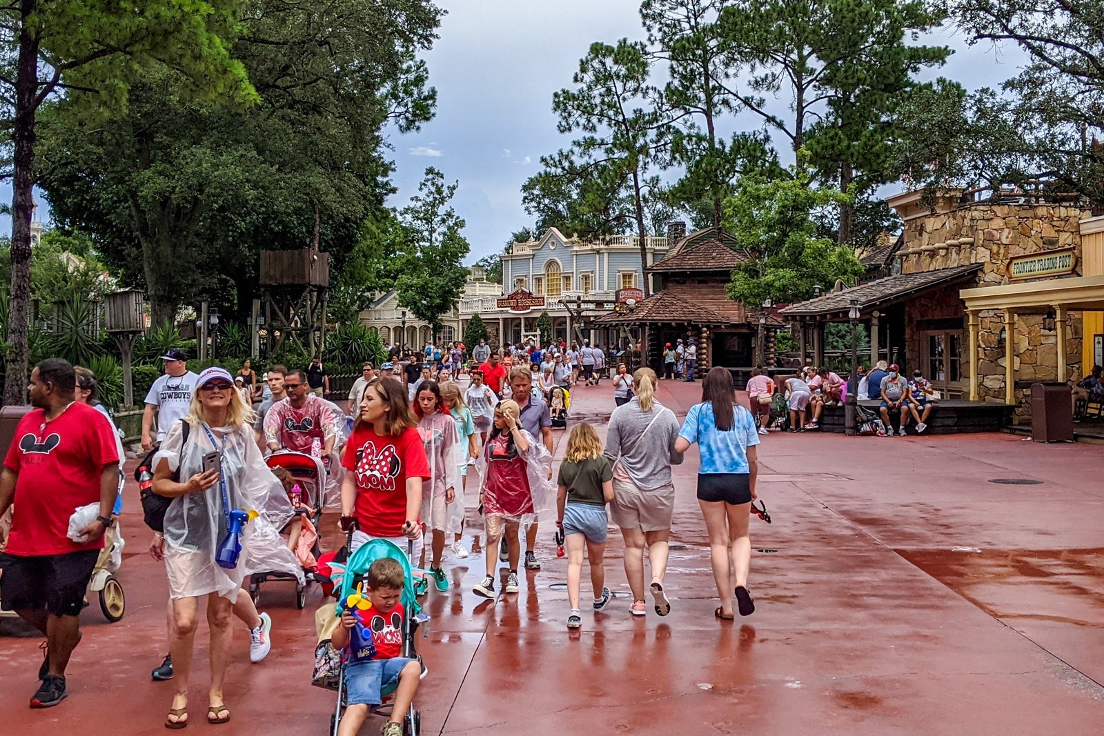 Guests in Disney World's Magic Kingdom