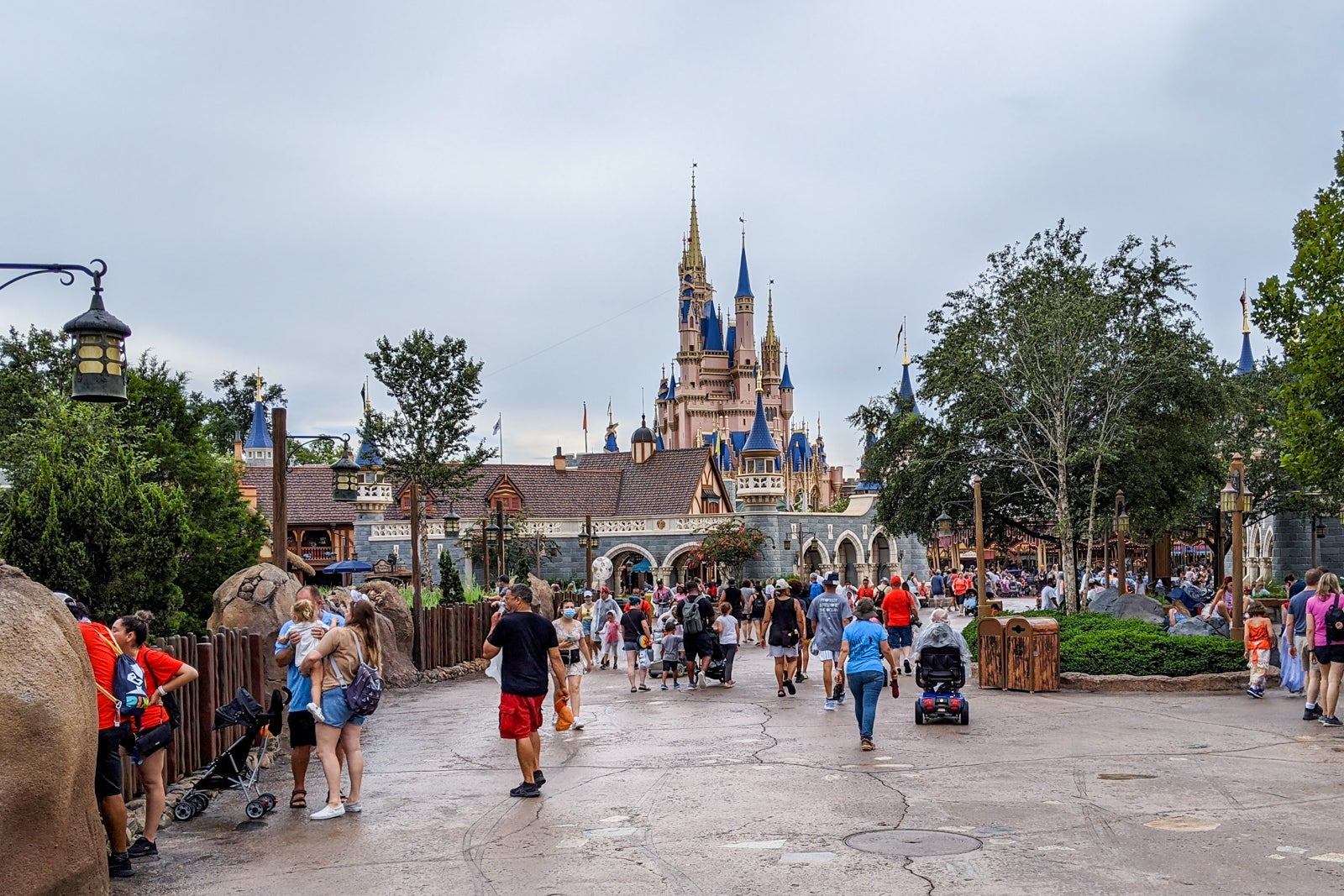 Guests in Disney World's Magic Kingdom