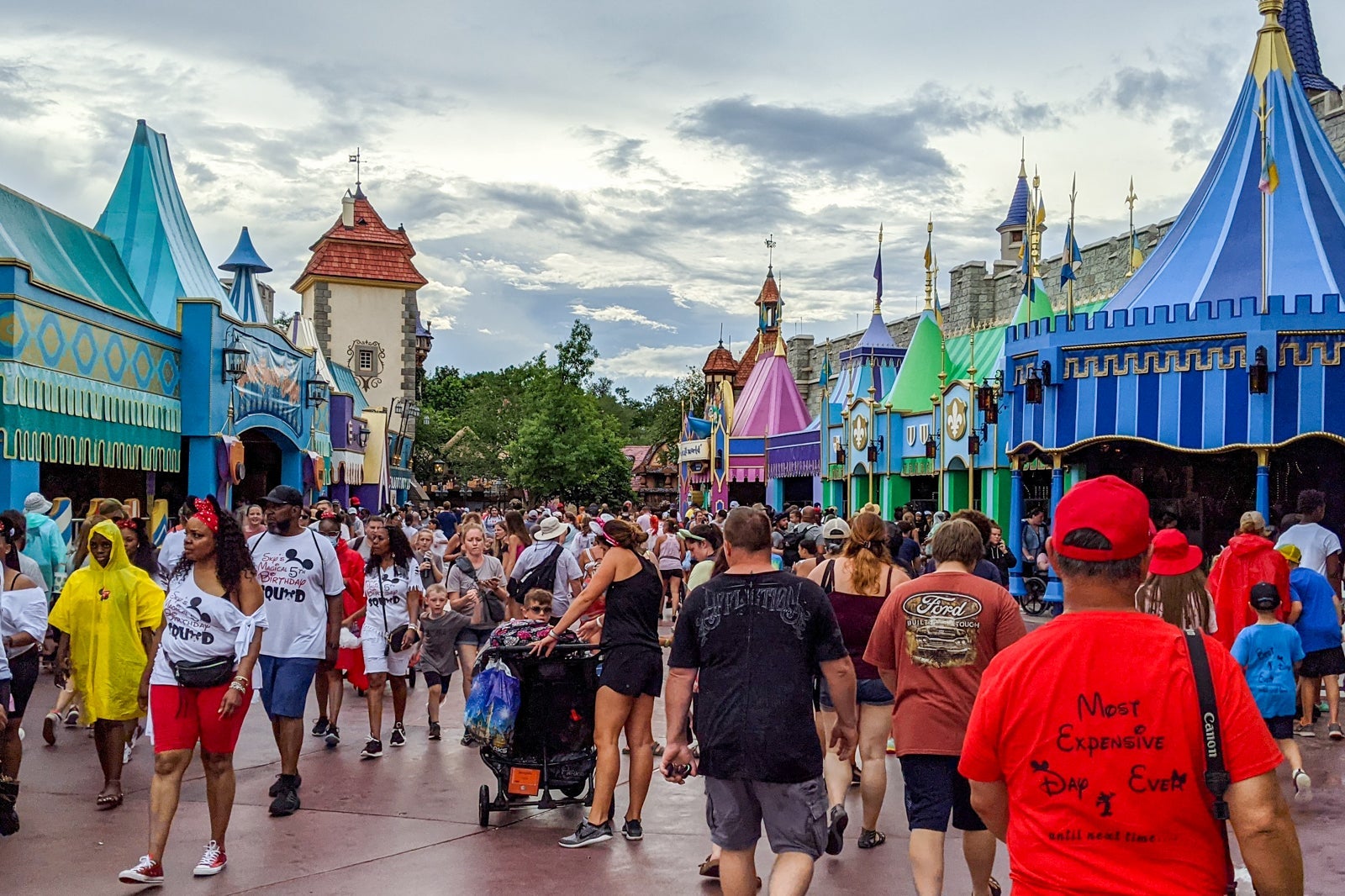 Guests in Disney World's Magic Kingdom