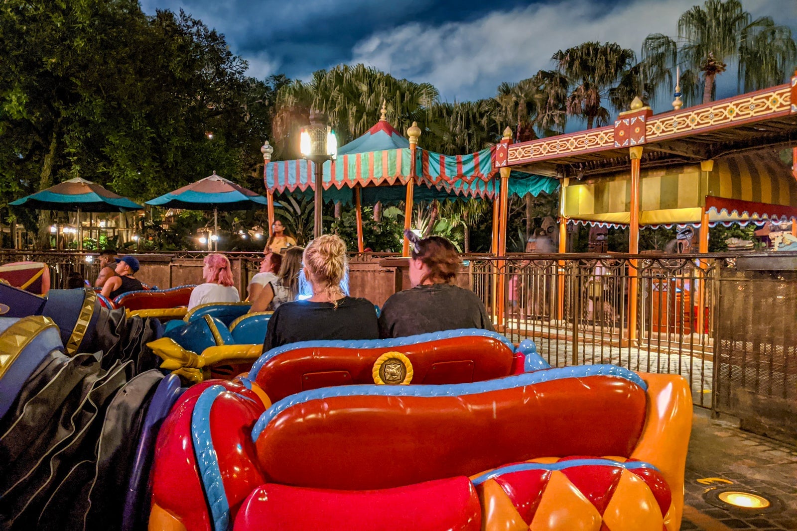 Watching the fireworks from The Magic Carpets of Aladdin