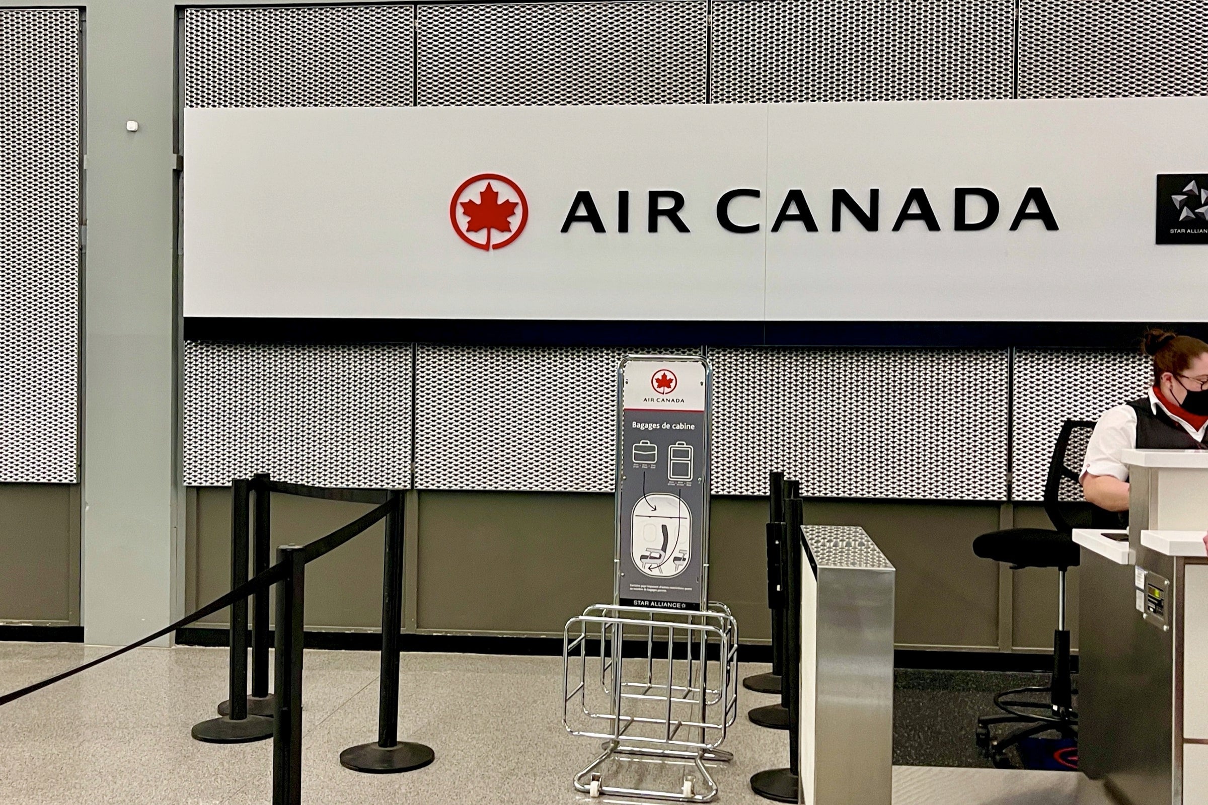 Air Canada baggage check area