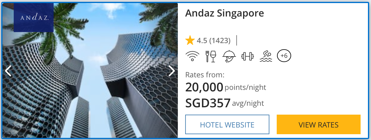 Andaz Singapore Award Stay