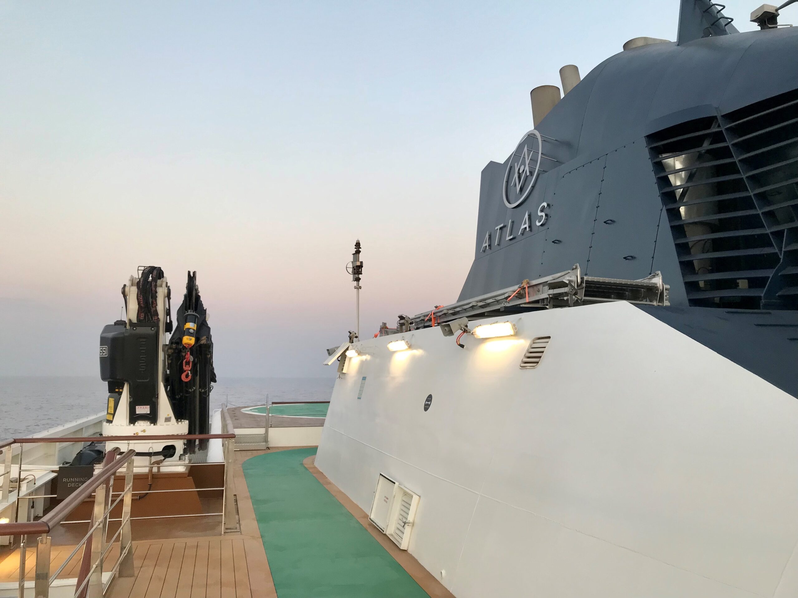 top deck of world navigator