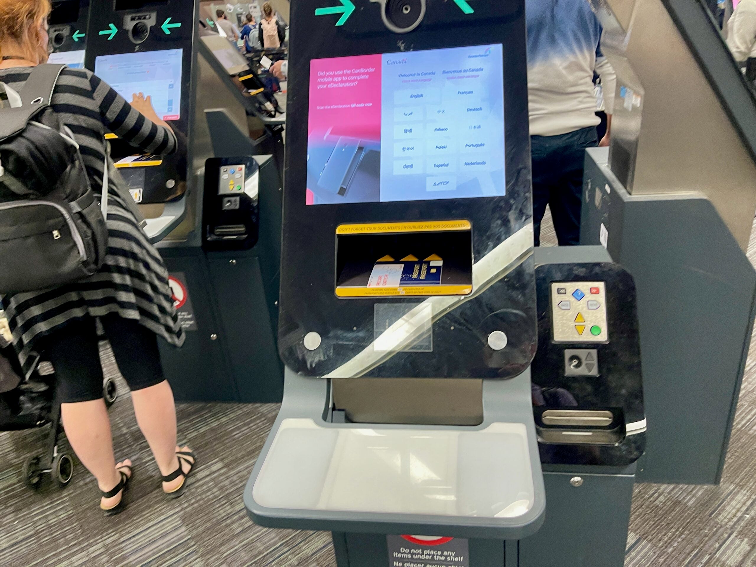 Canadian border kiosk