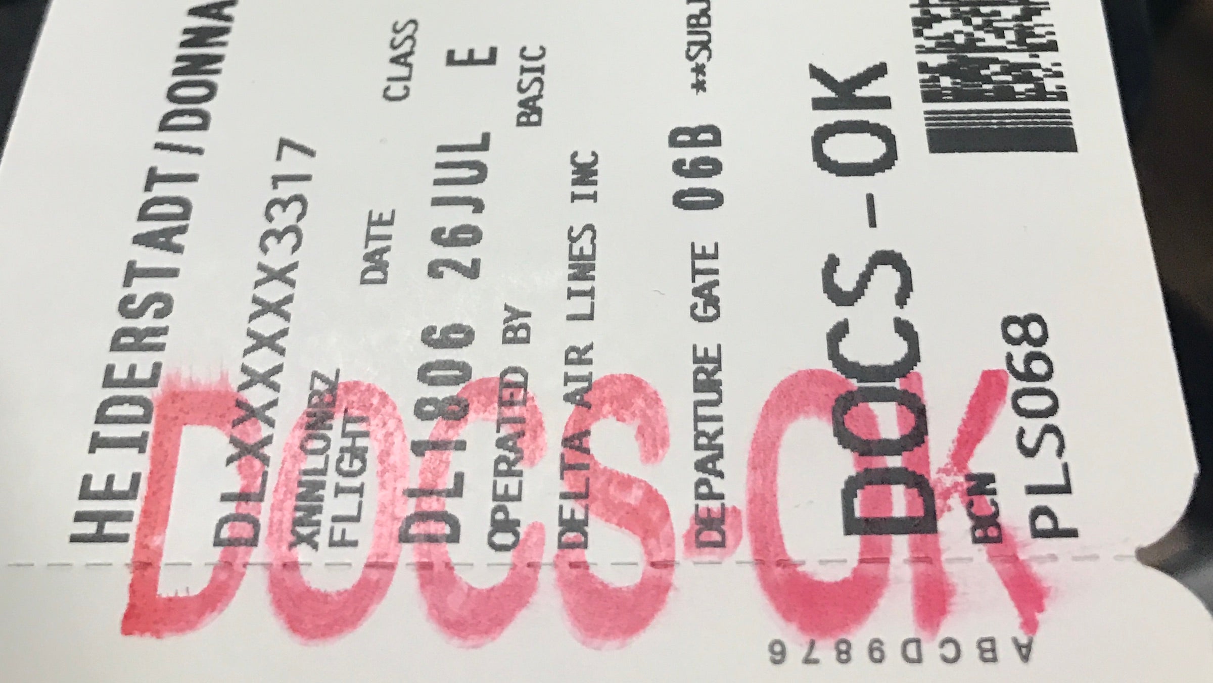 Docs OK Boarding Pass July 2021 Photo by Donna Heiderstadt The Points Guy