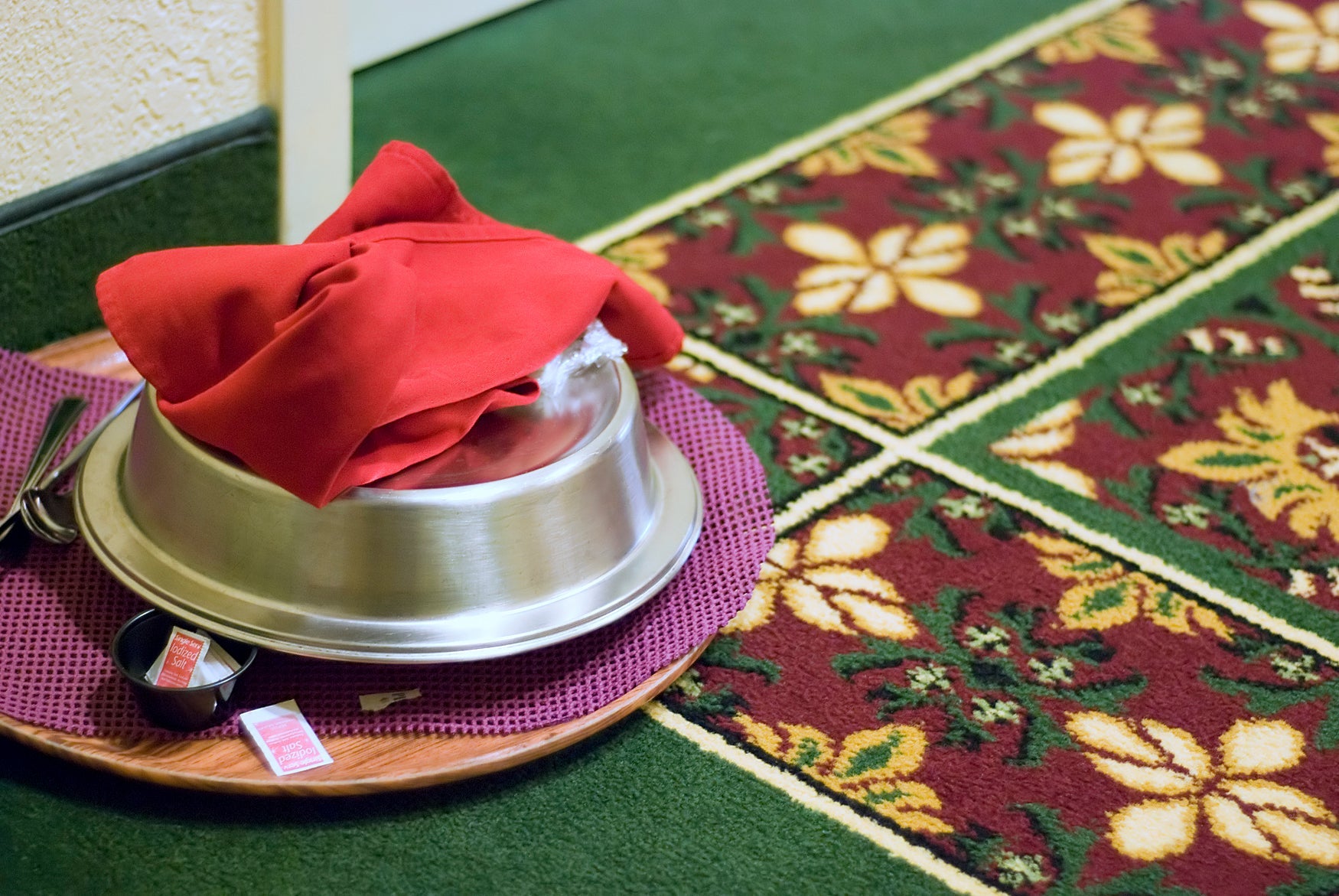 Room service tray floor