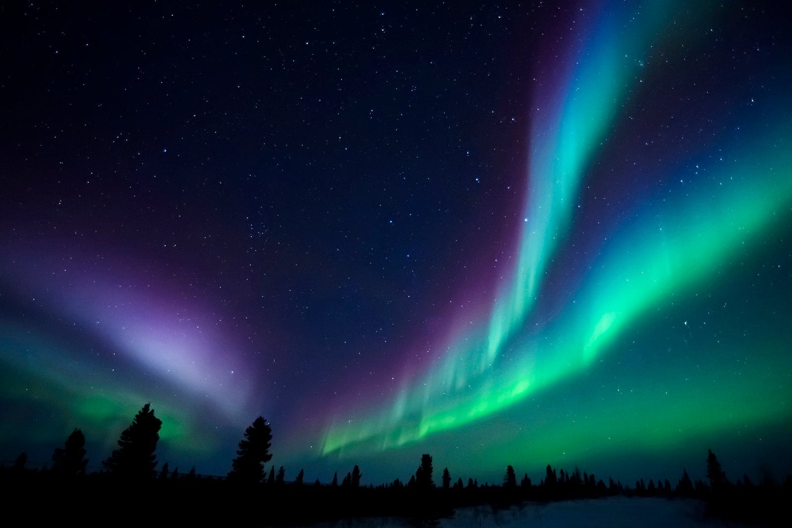 Aurora Borealis, Northern lights in Manitoba, Canada