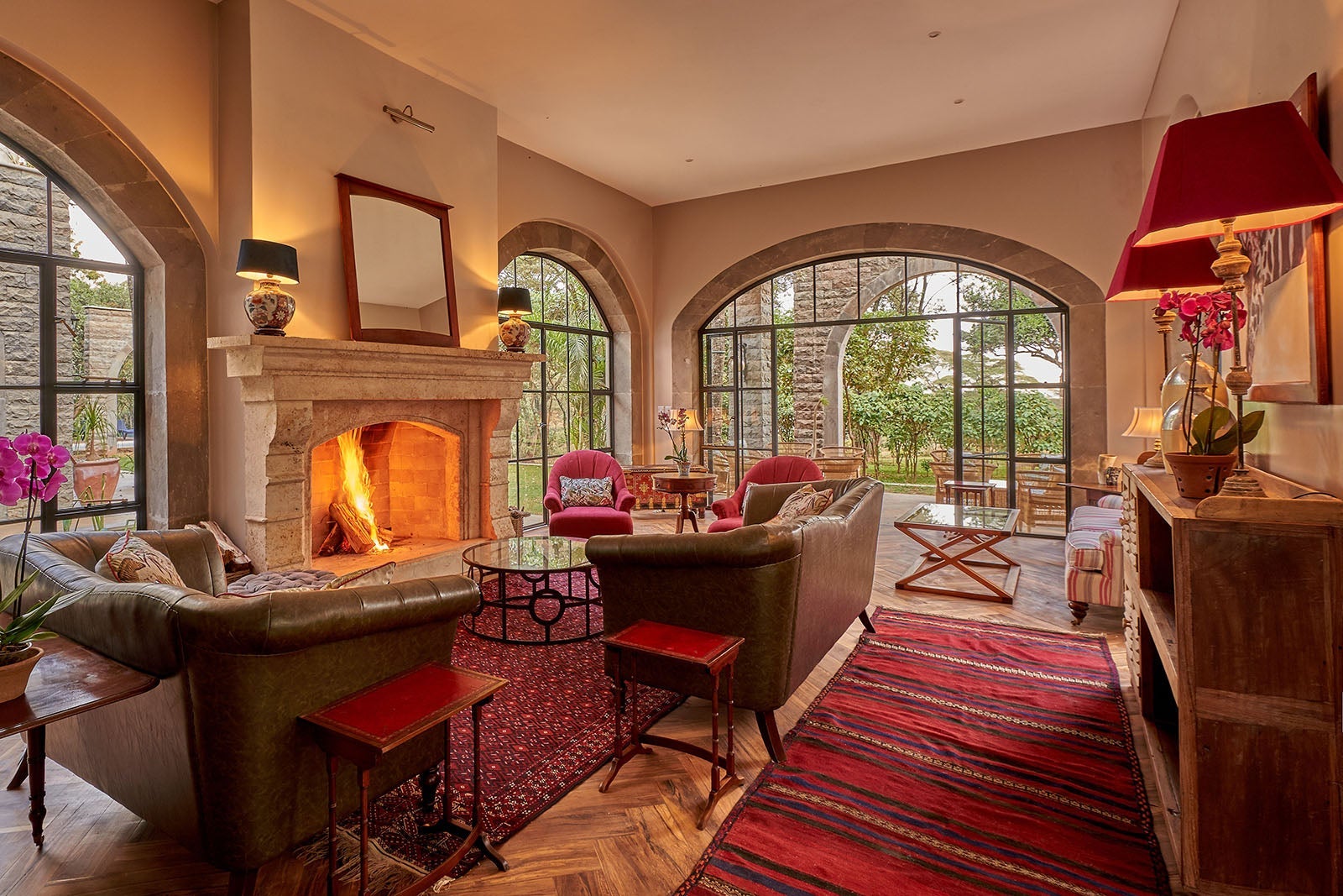 The Lounge at The Retreat at Giraffe Manor