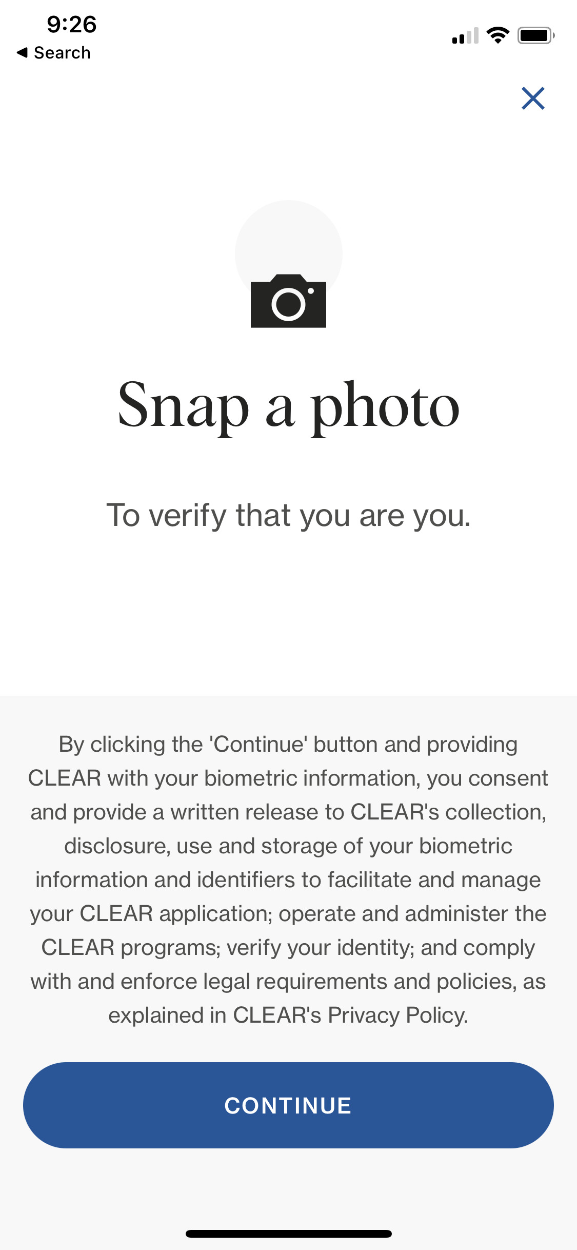 Clear vaccine card photo