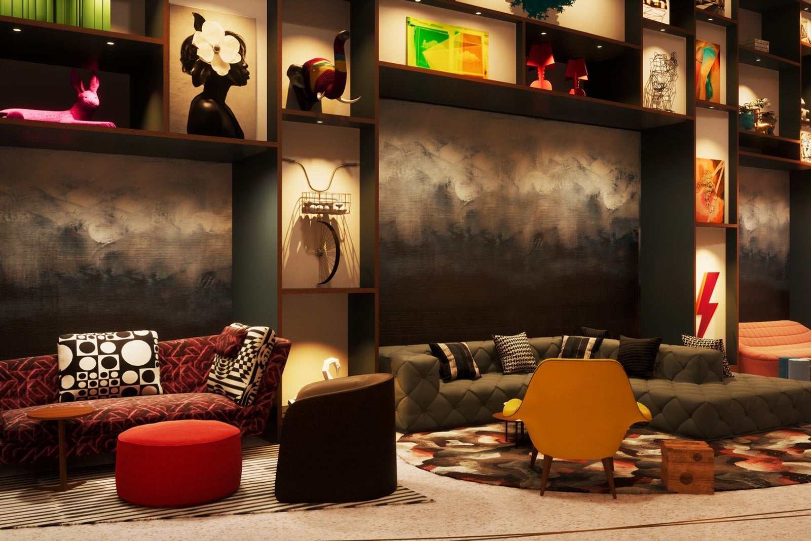 Lake Nona Wave Hotel living room art