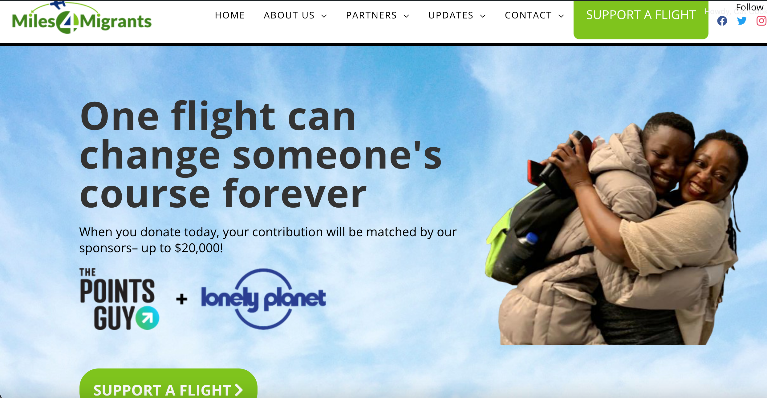 (Screenshot courtesy Miles4Migrants)