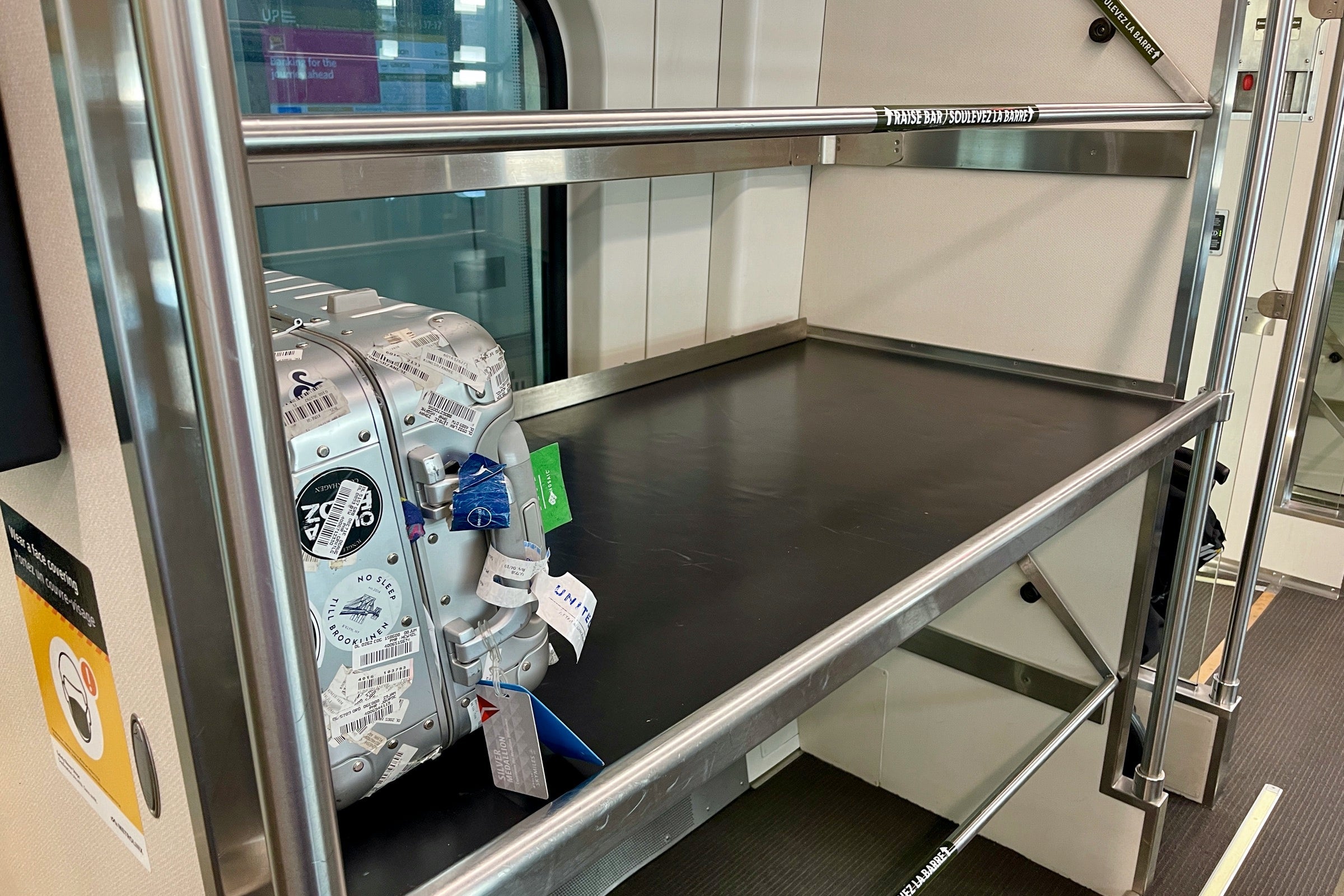 UP Express luggage rack