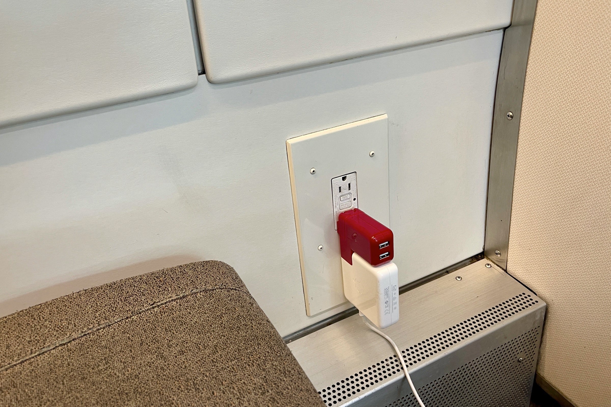 UP Express power outlet