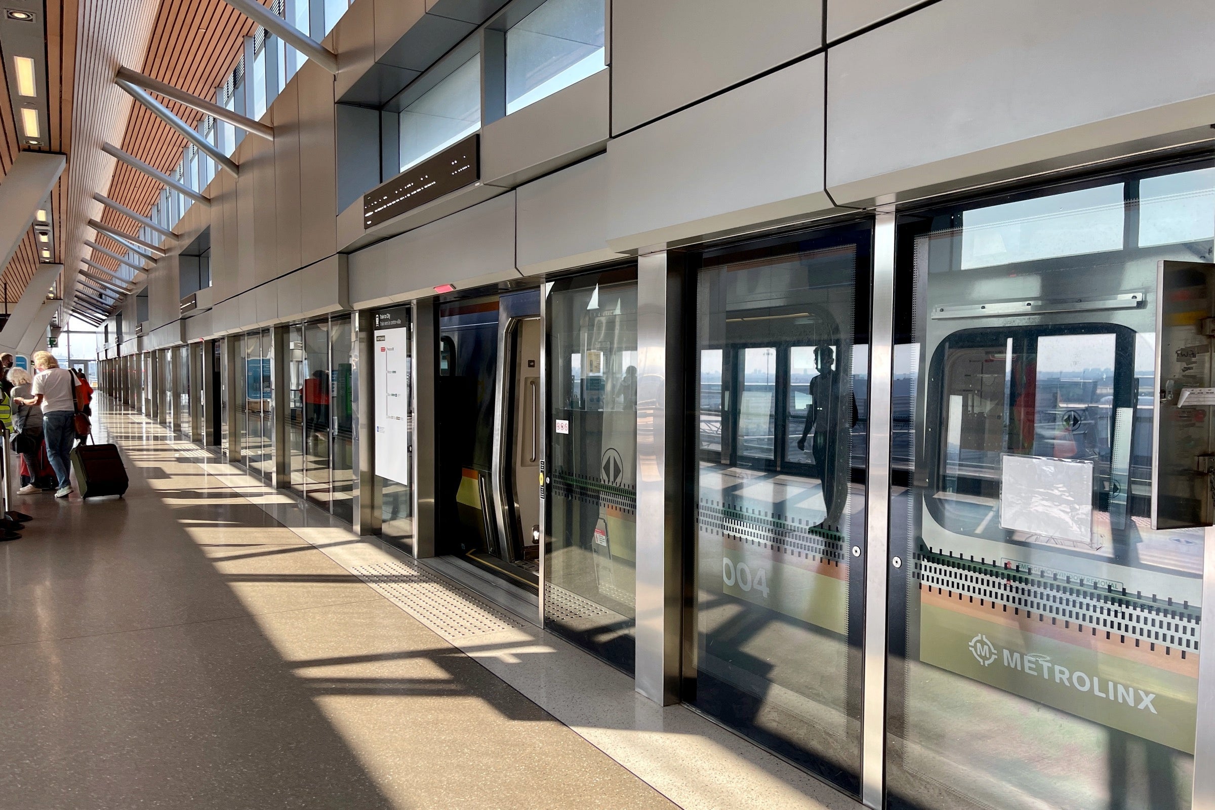 UP Express train door from platform