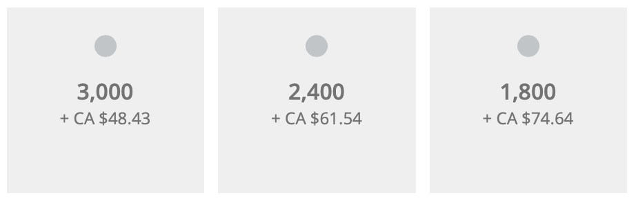 YUL to YYZ Air Canada points and cash redemption