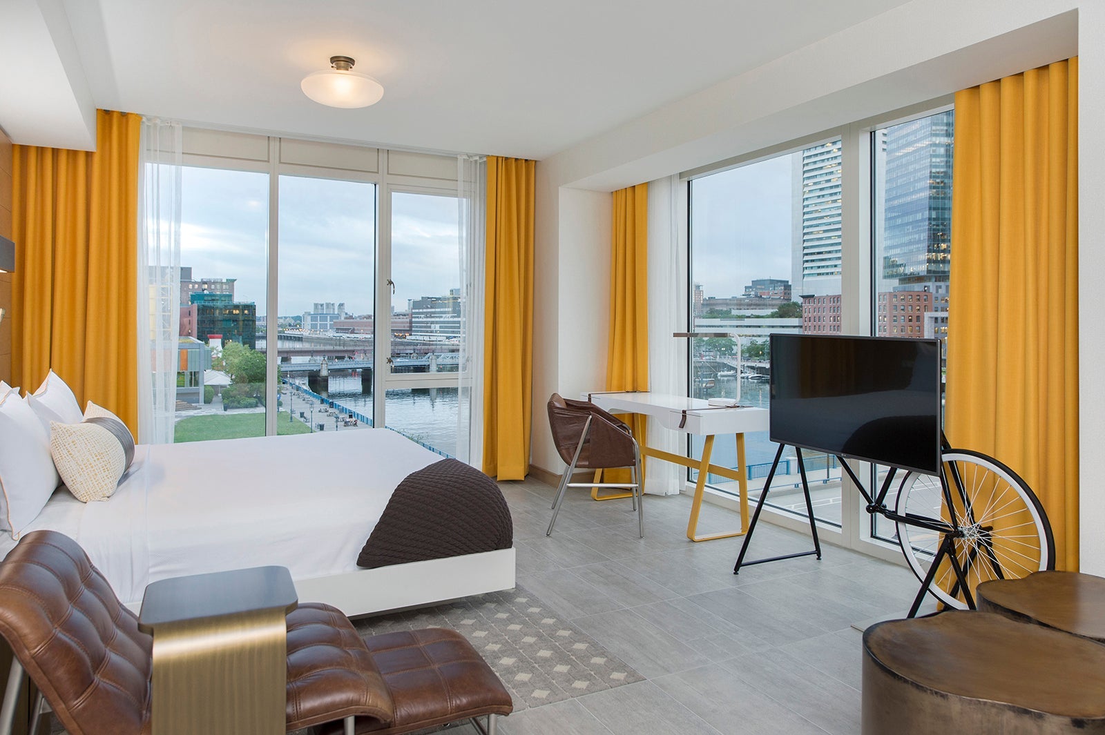 The Envoy Boston corner king guest room