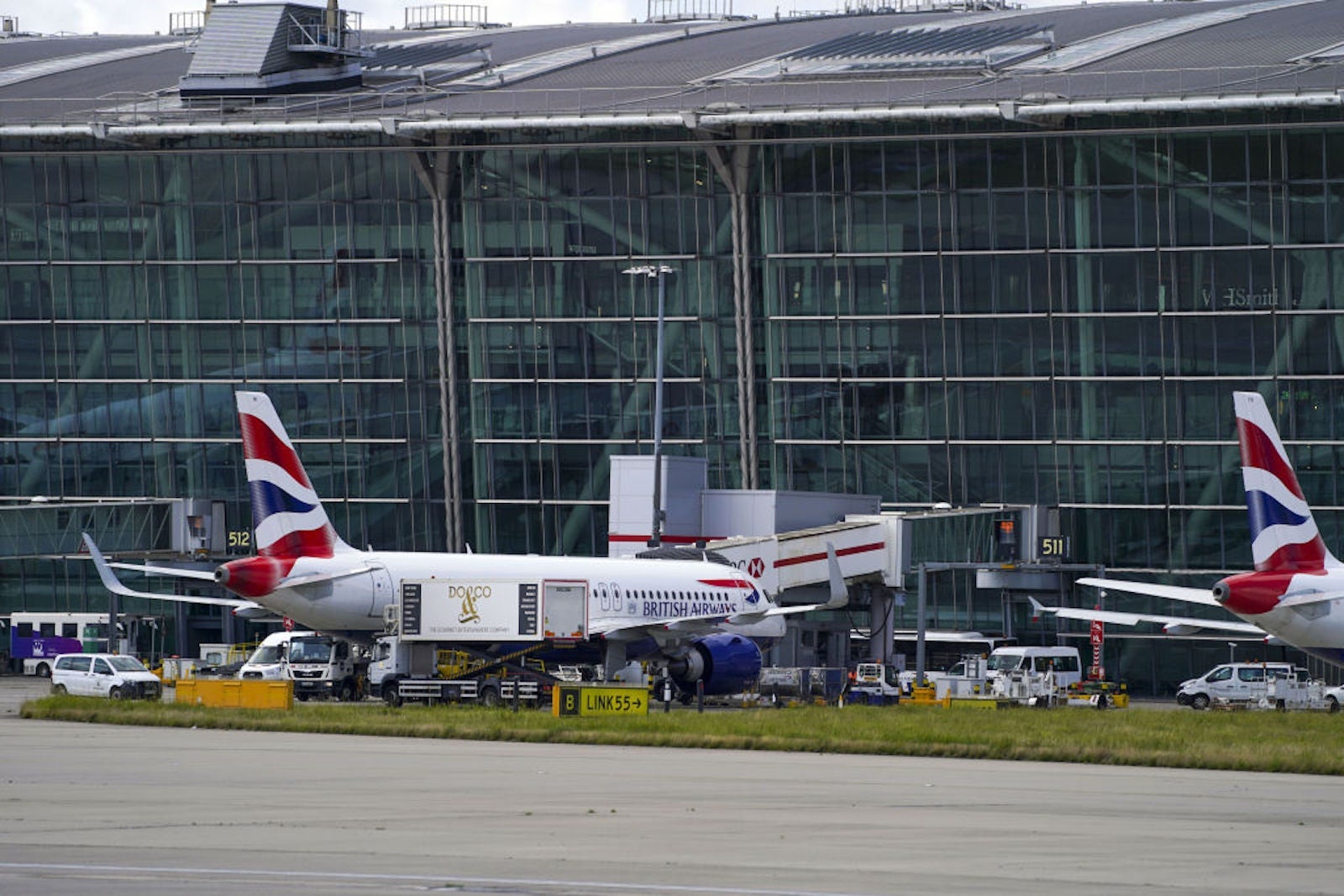 British Airways planes at Heathrow airport