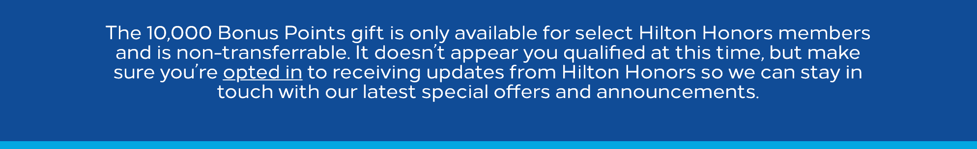 hilton targeted offer