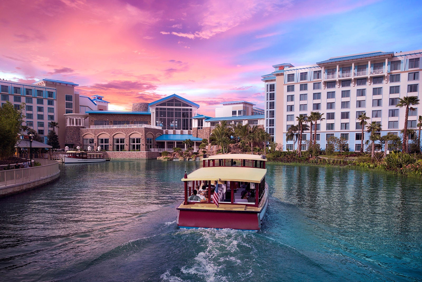 View of Loews Sapphire Resort from the water taxi