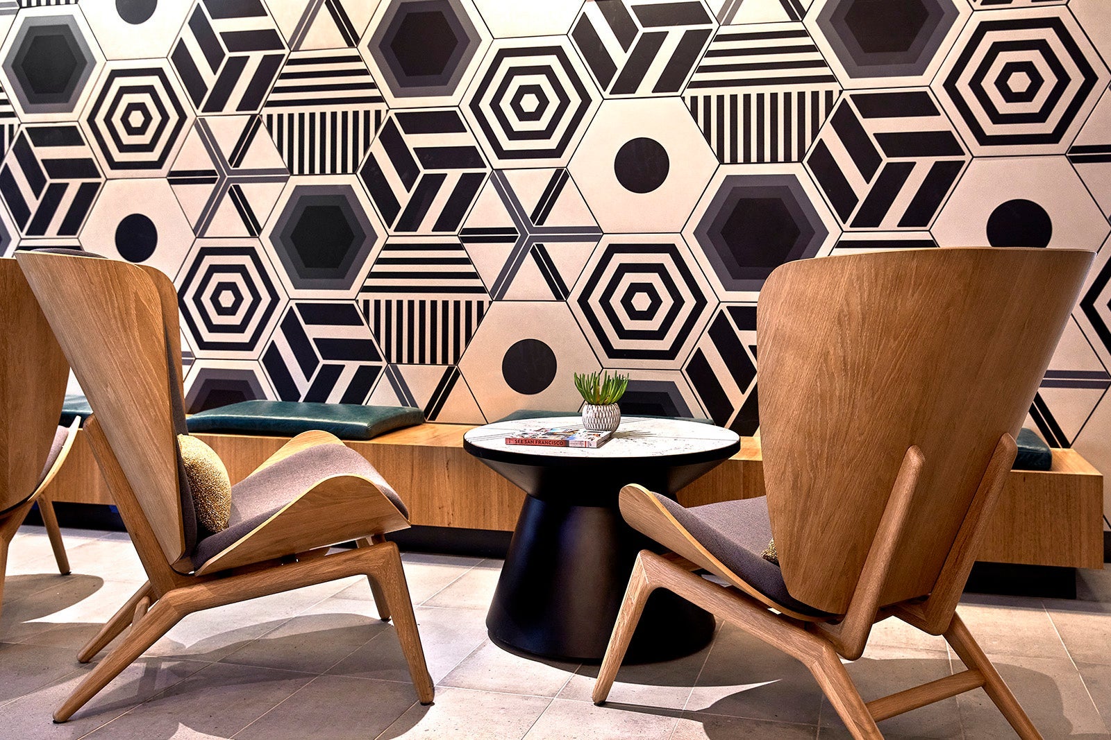 lobby seating at The Clancy hotel