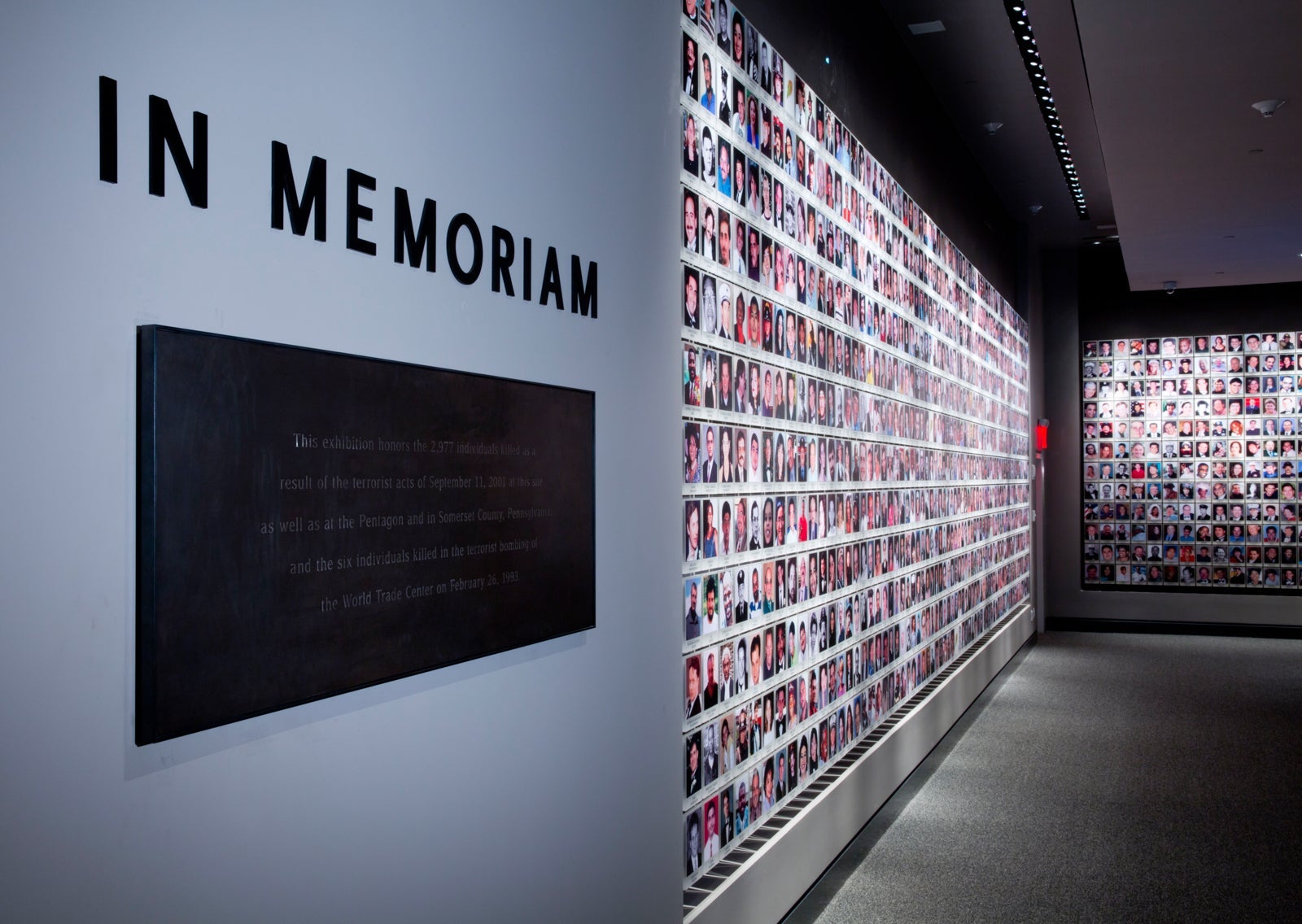9/11 memorial wall of photos