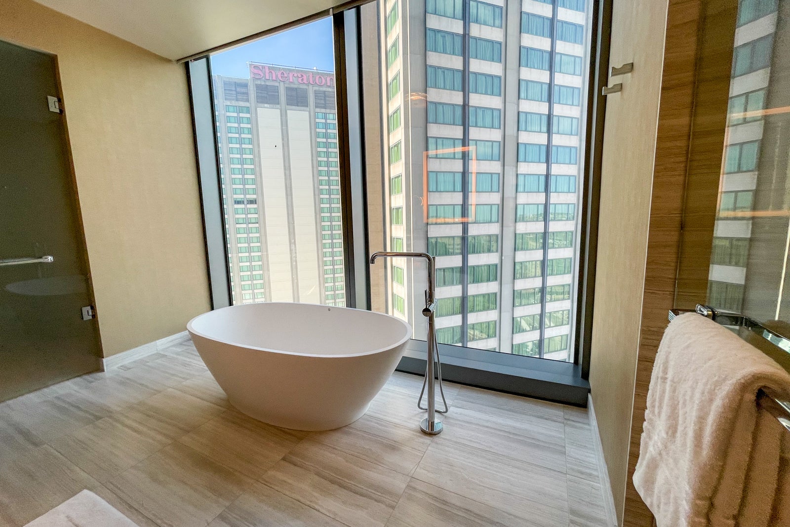 Premier bathroom at Four Seasons One Dalton Street, Boston