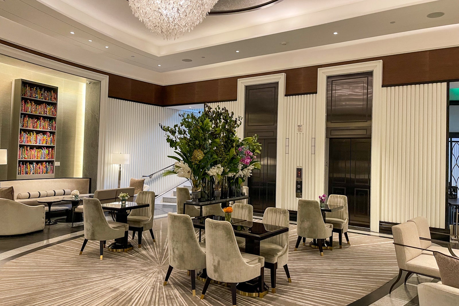 Lobby at the Four Seasons One Dalton Street, Boston