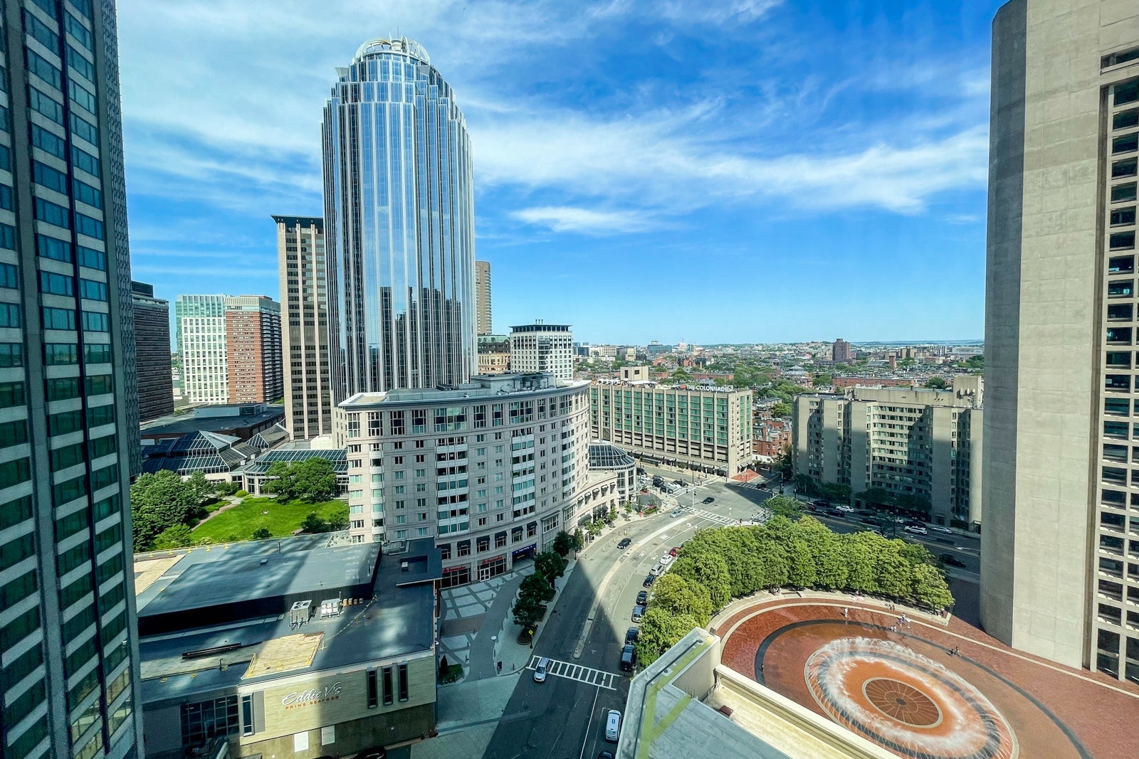 the view from our Premier Room at the Four Seasons One Dalton Street, Boston
