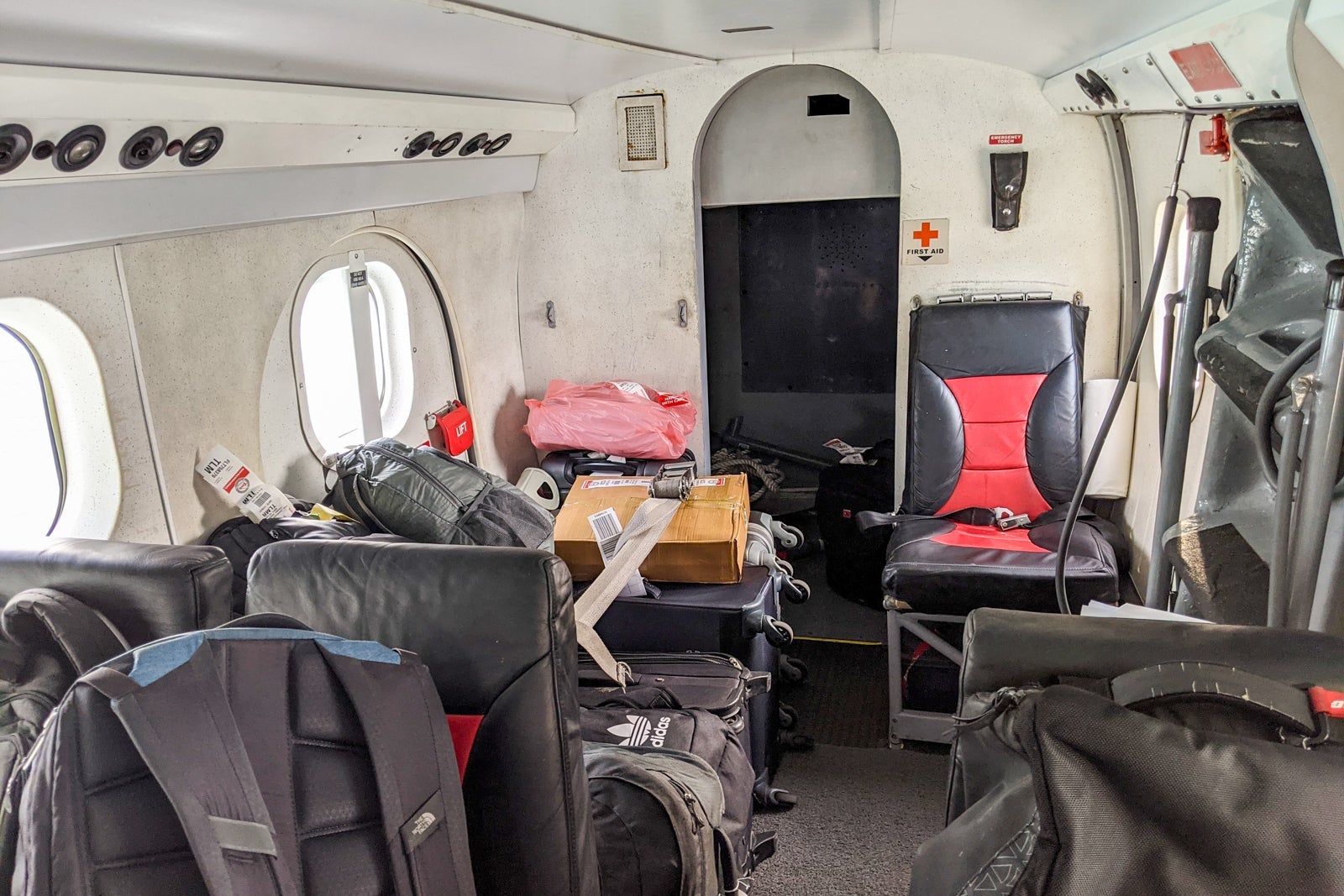 Luggage on Trans Maldivian Airways seaplane