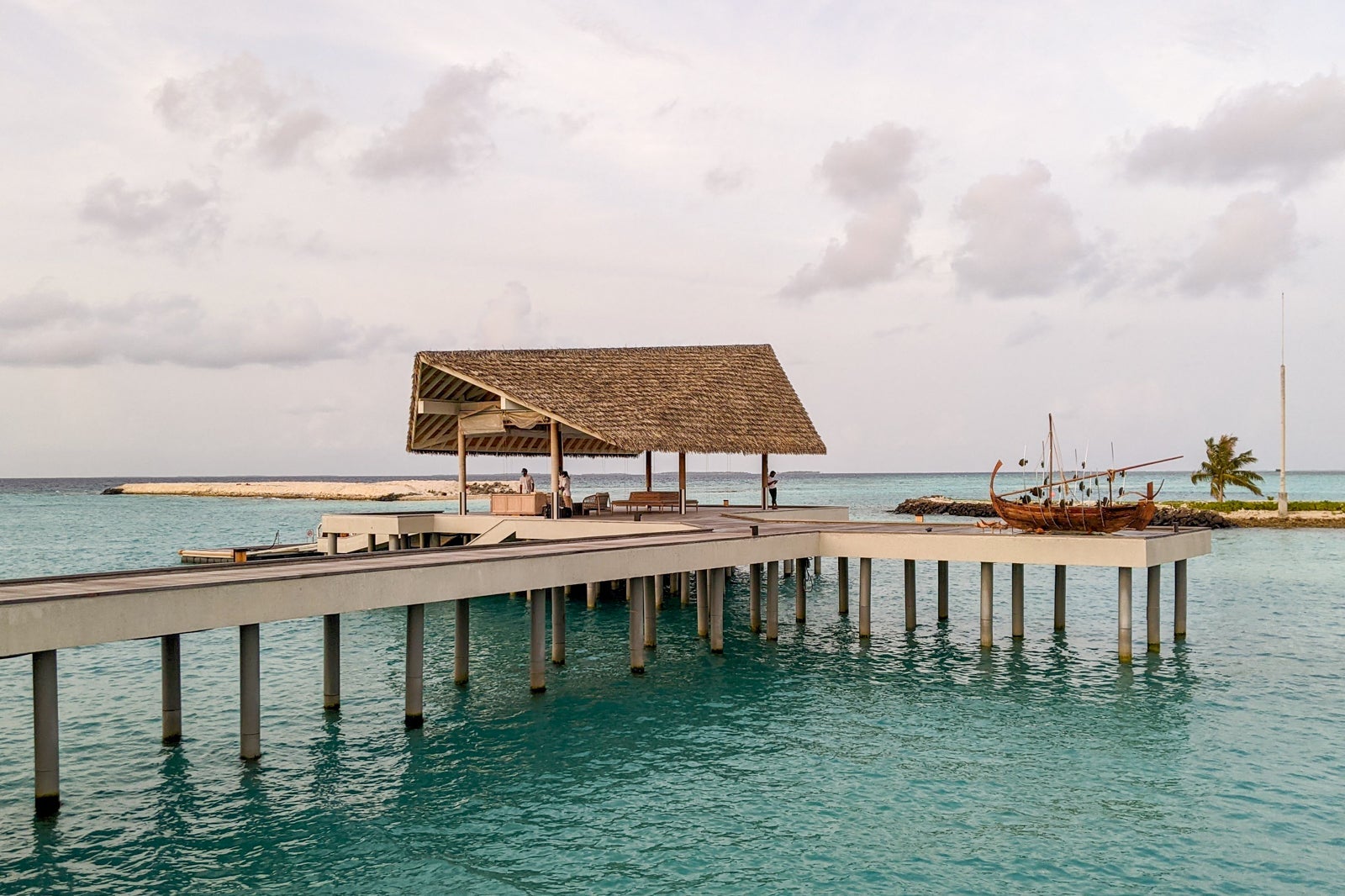 Seaplane dock and welcome area