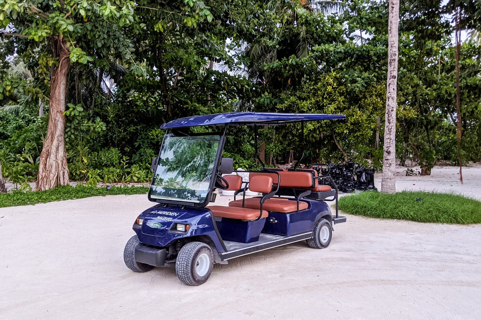 You can request a golf cart shuttle to take you anywhere on the island