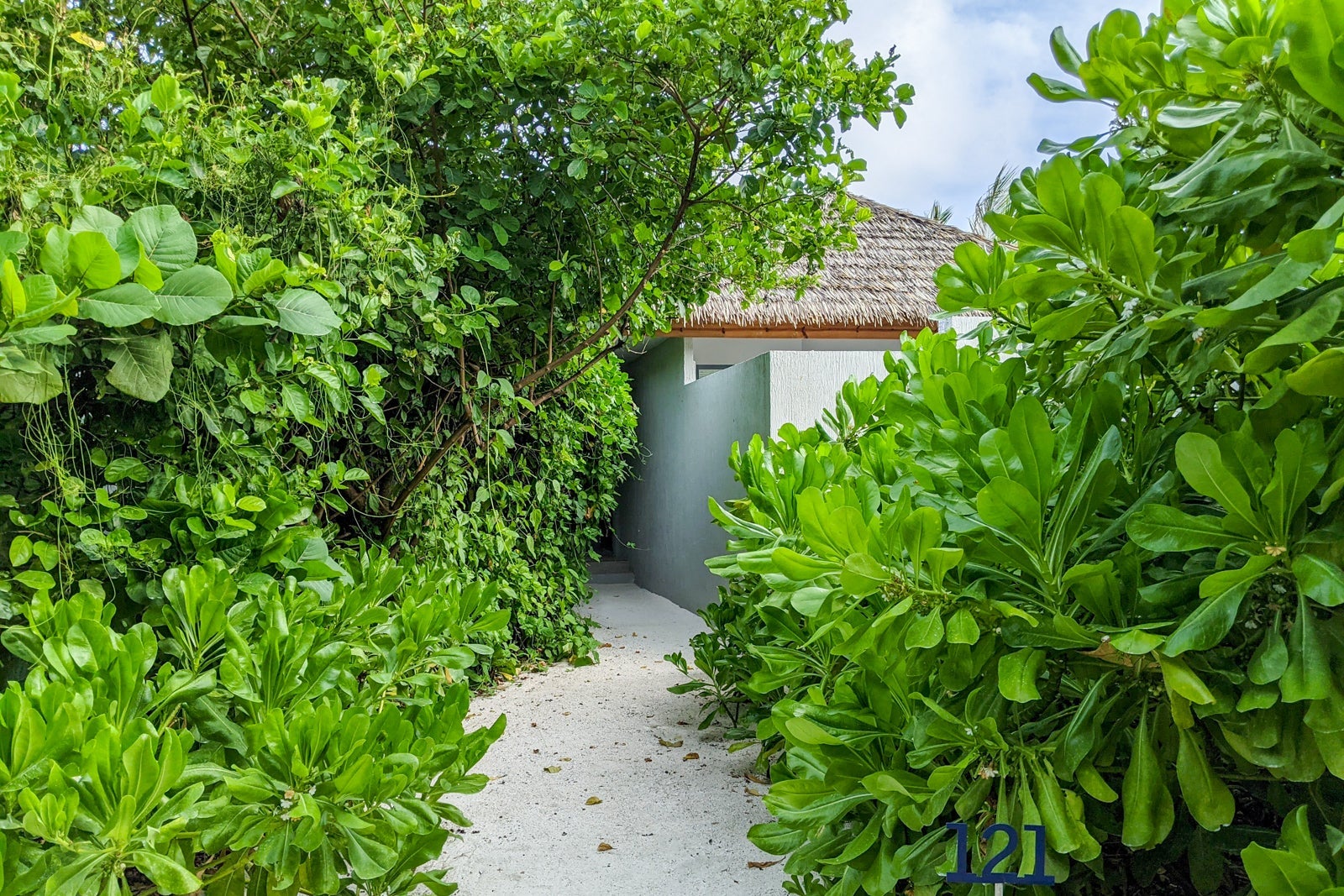 Beach bungalow at the Le Meridien Maldives