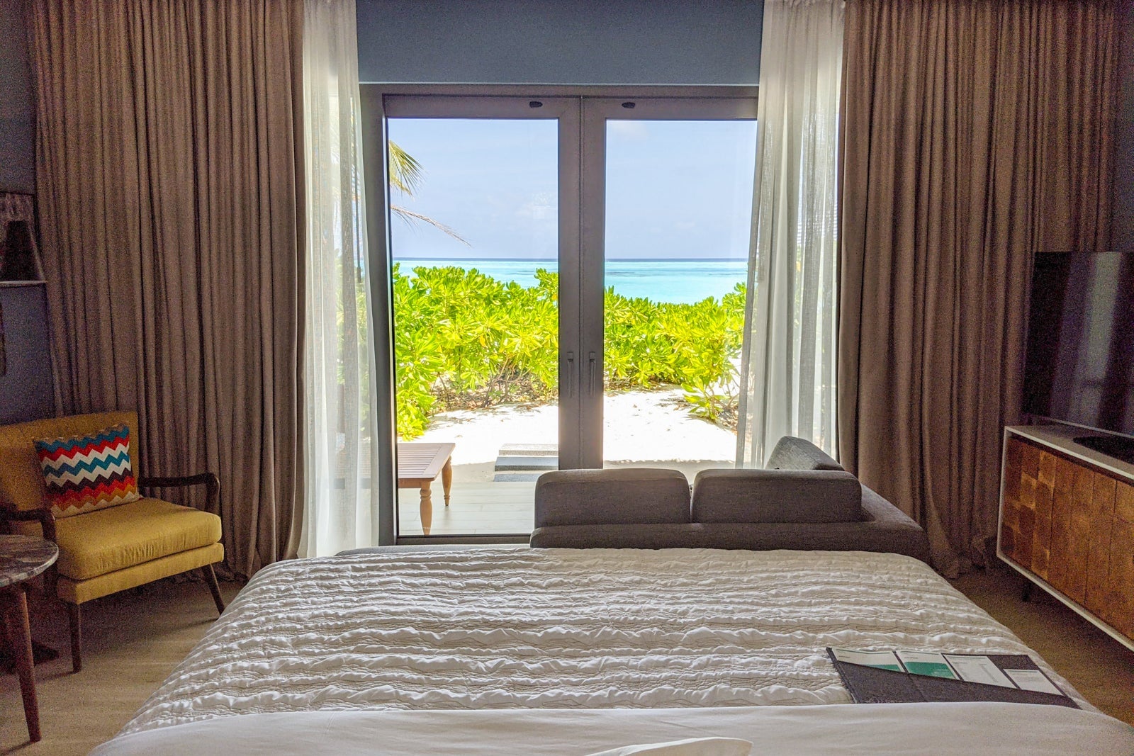 Beach villa at the Le Meridien Maldives