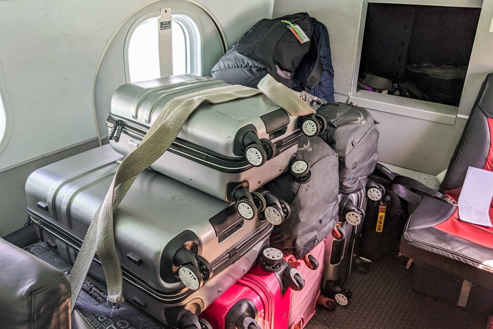 Luggage on Trans Maldivian Airways seaplane
