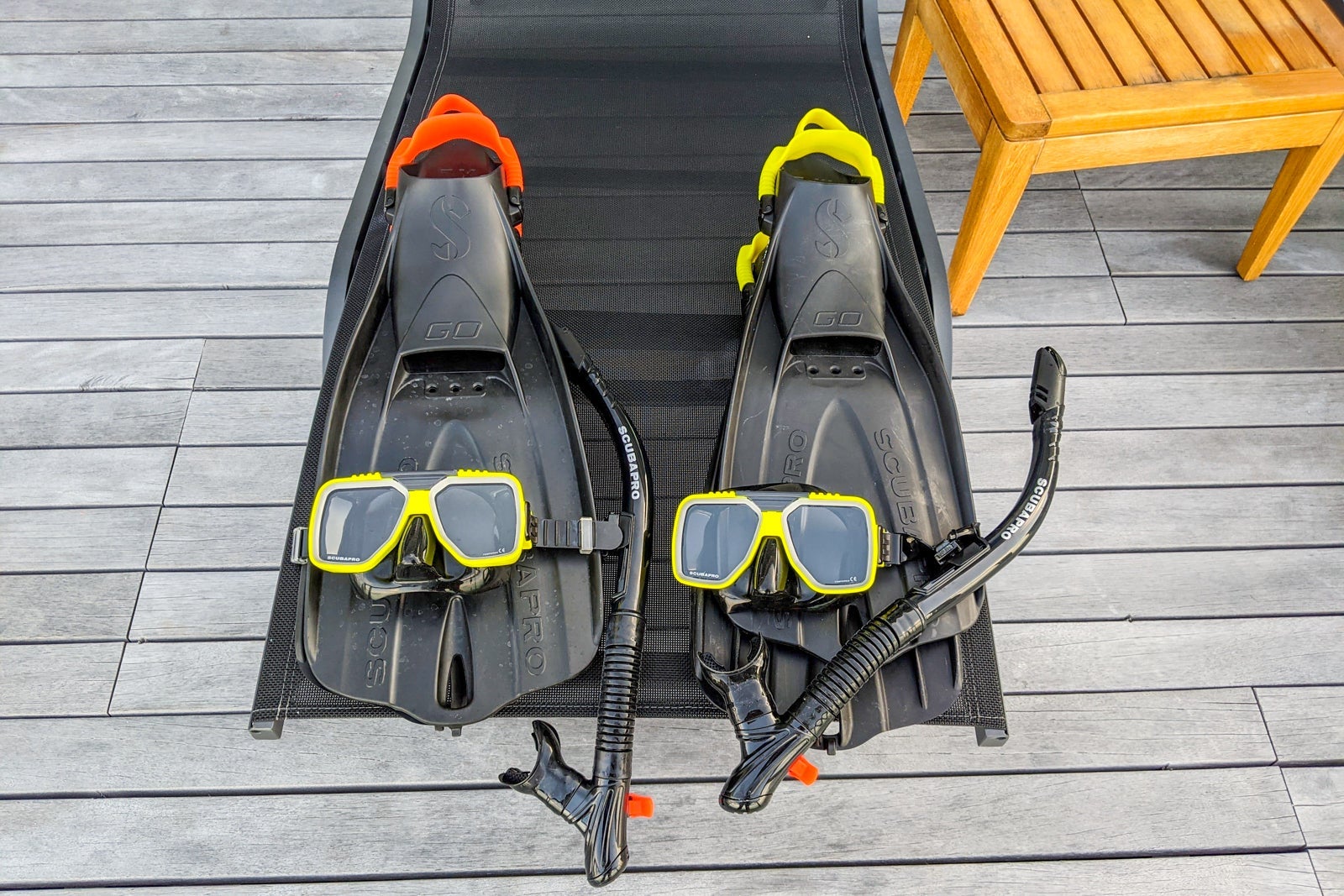 Rental snorkel, mask and fins