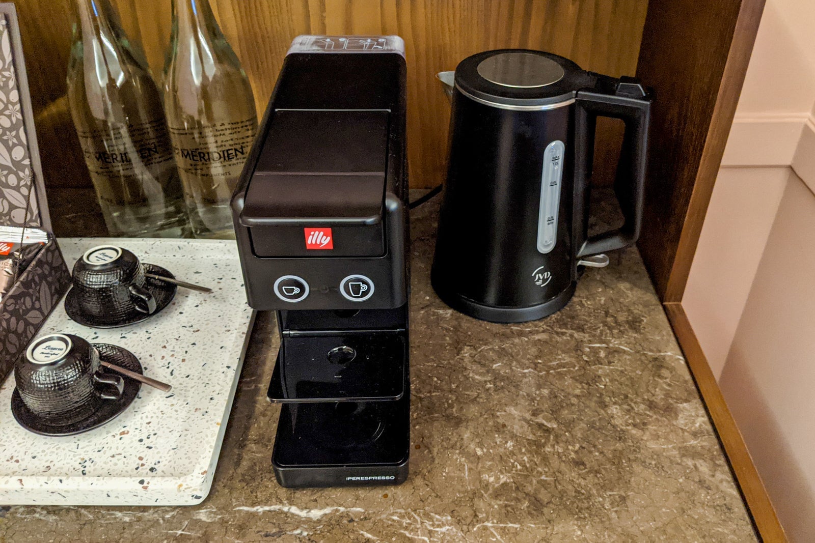 Coffee maker at Le Meridien Maldives