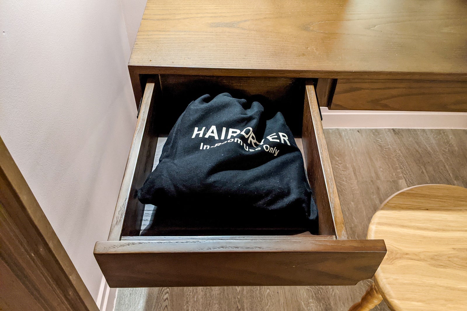 Hairdryer at Le Meridien Maldives