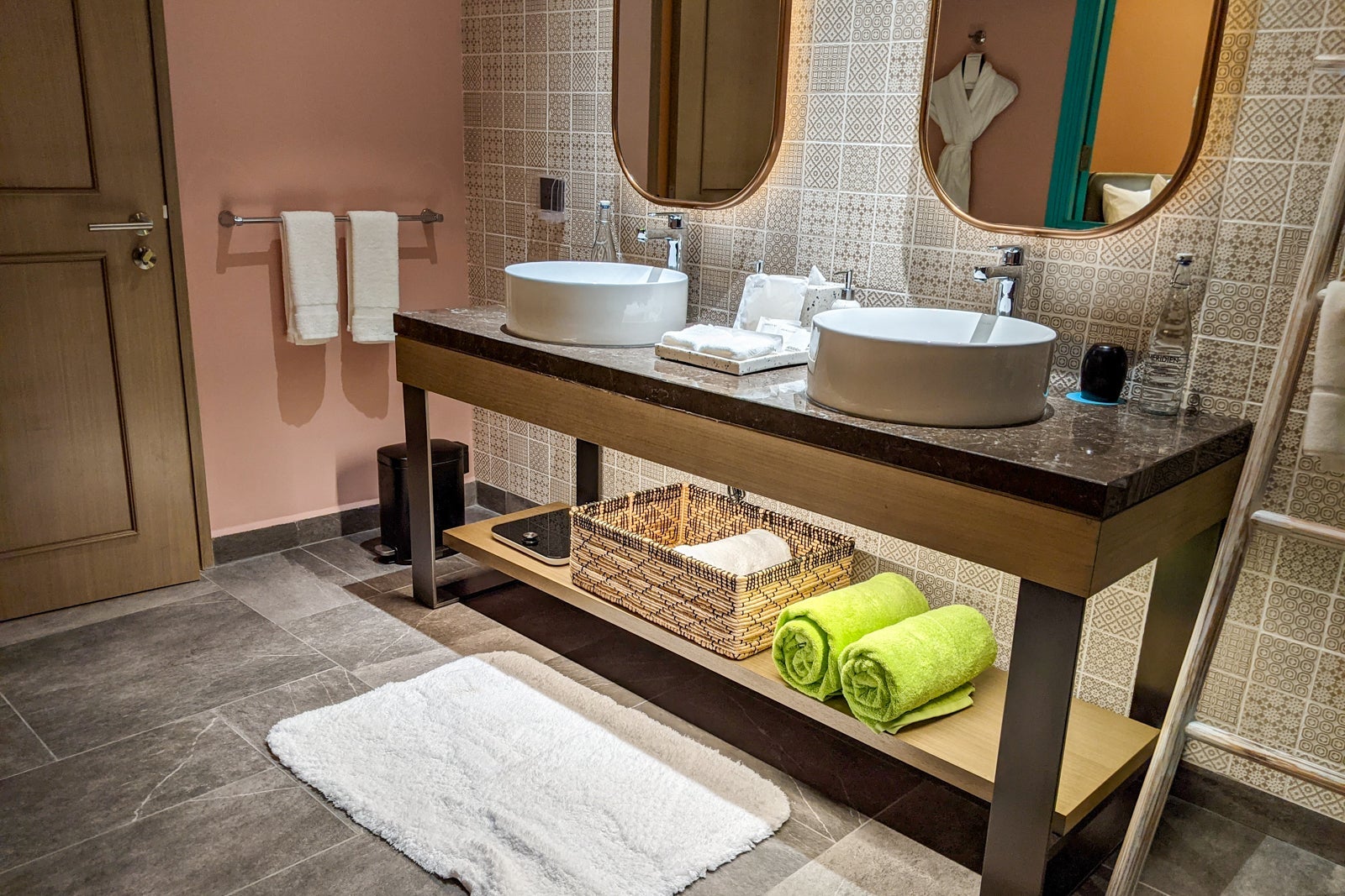 Bathroom in sunrise overwater villa at Le Meridien Maldives