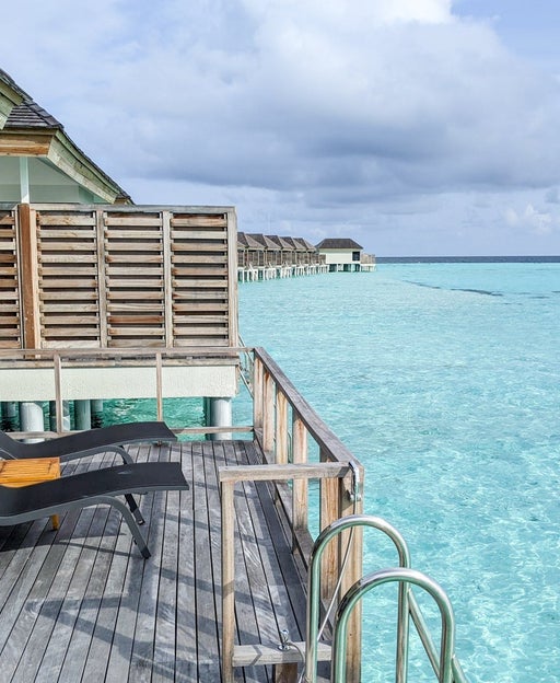 Sunrise overwater villa at the Le Meridien Maldives