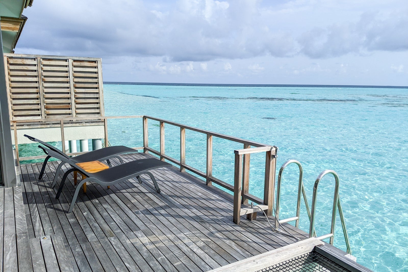 Sunrise overwater villa at the Le Meridien Maldives