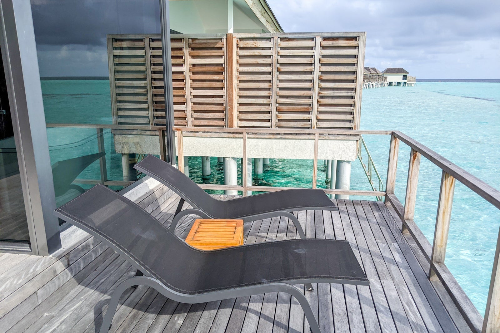 Sunrise overwater villa at the Le Meridien Maldives