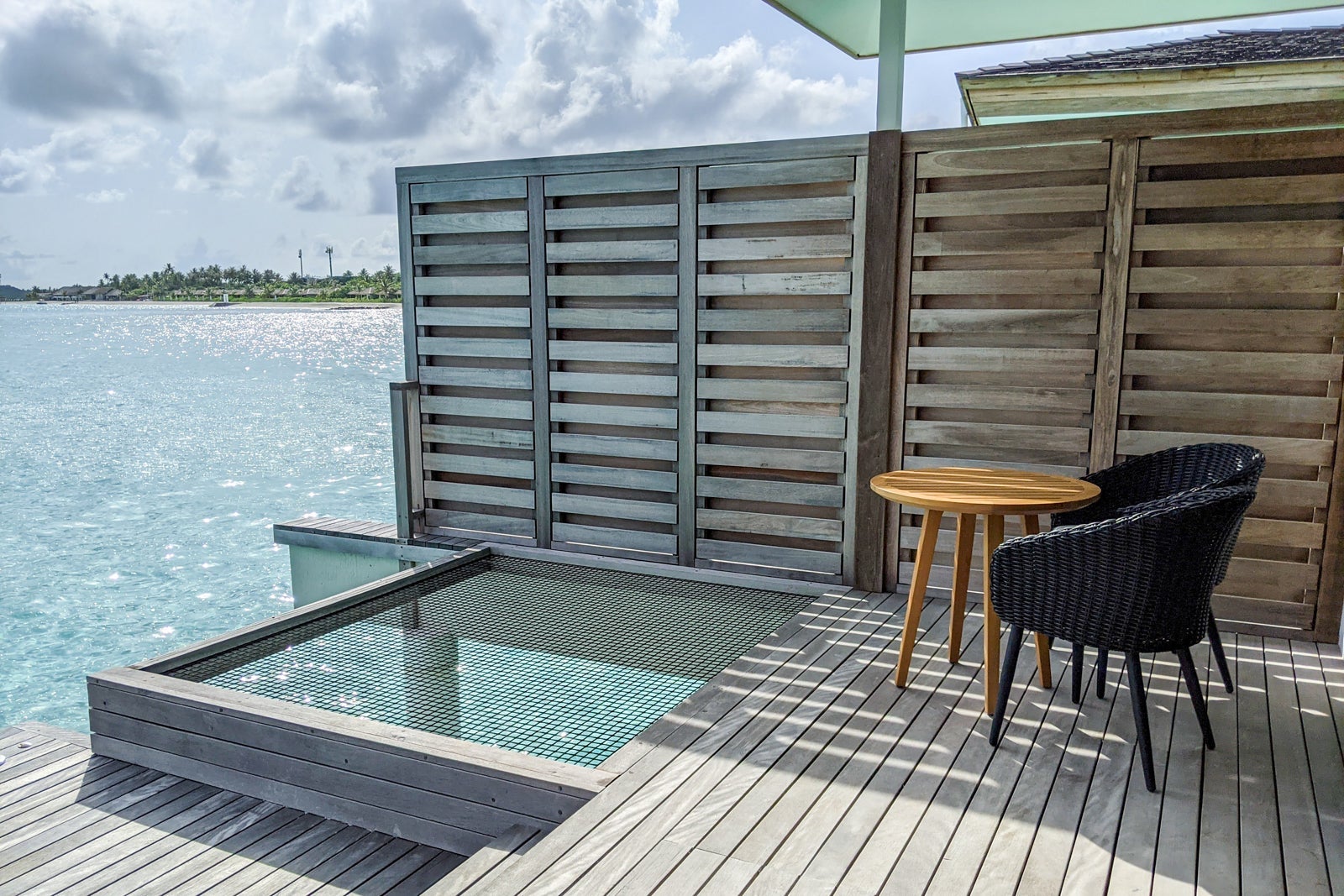 Sunrise overwater villa at the Le Meridien Maldives
