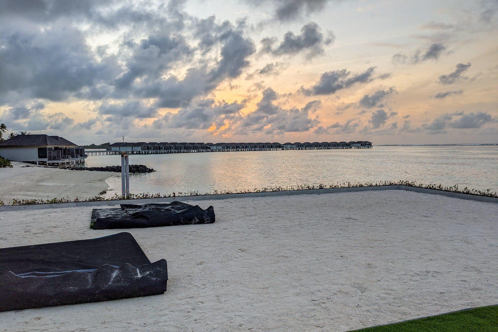 The sunrise pavilion isn't quite finished