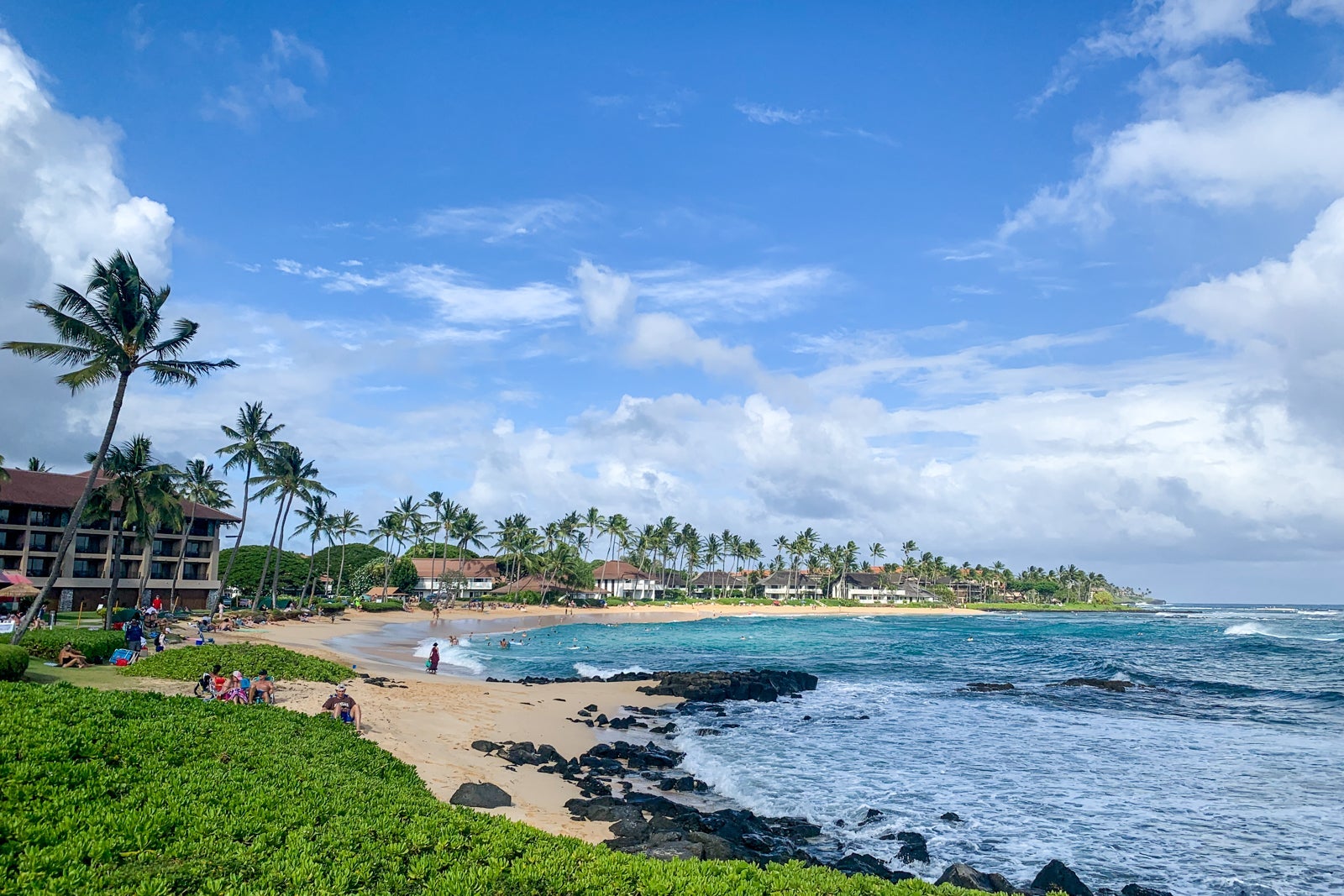 The beach near the Sheraton Kaauai, Hawaii.