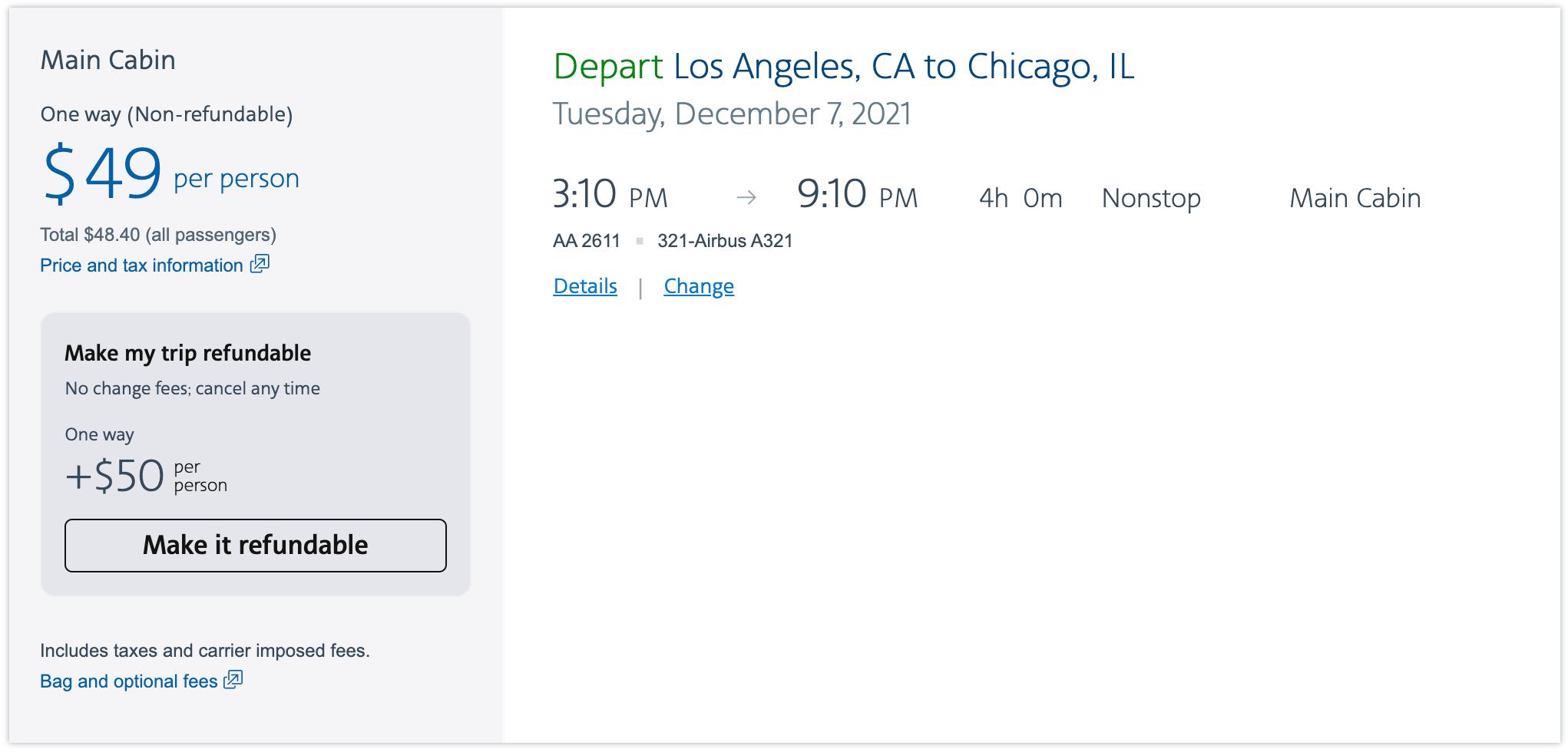 AA LAX- ORD