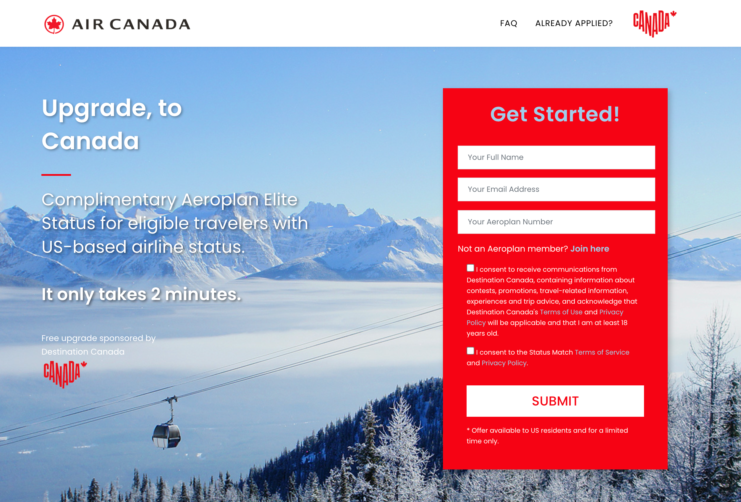 Aeroplan status match