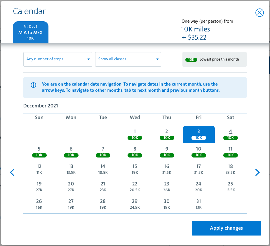American award calendar