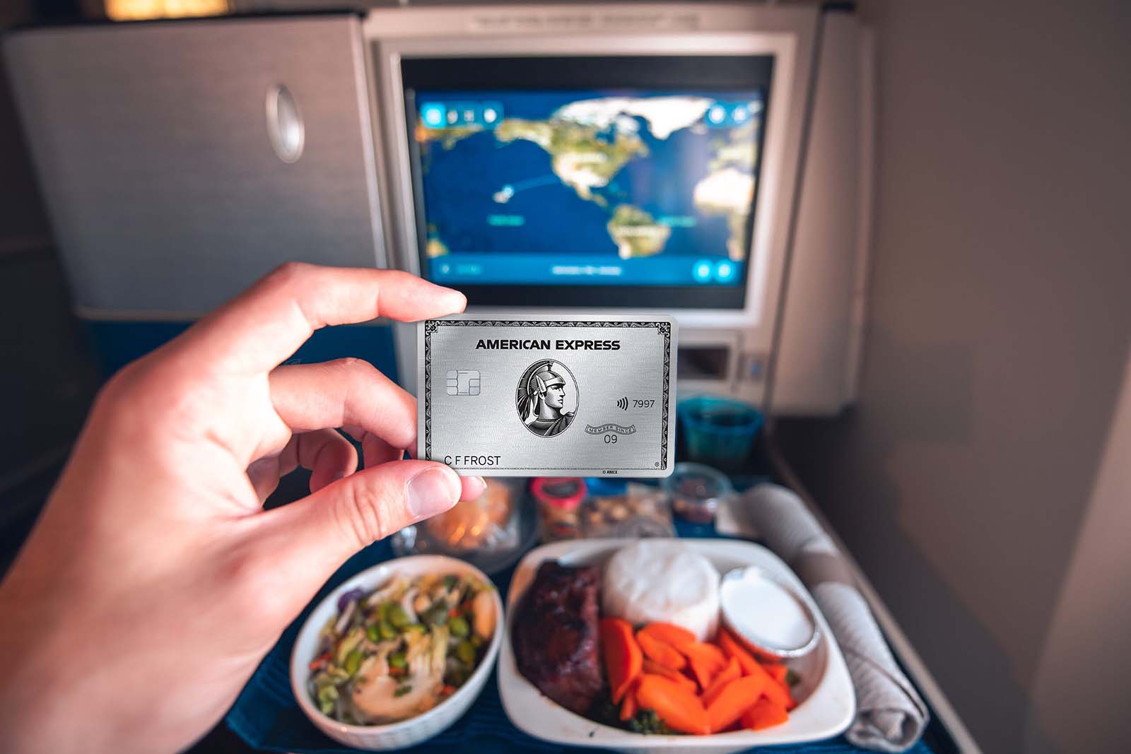 Person holding an Amex Platinum card